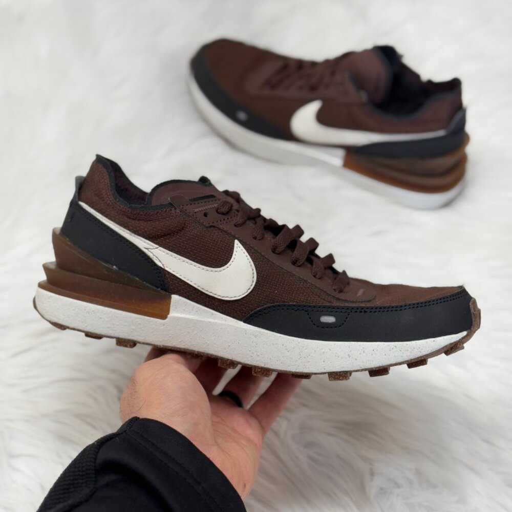 Nike Waffle One SE Low Mens Sportswear Shoes Brown DV7192-200 VNDS Sz 9
